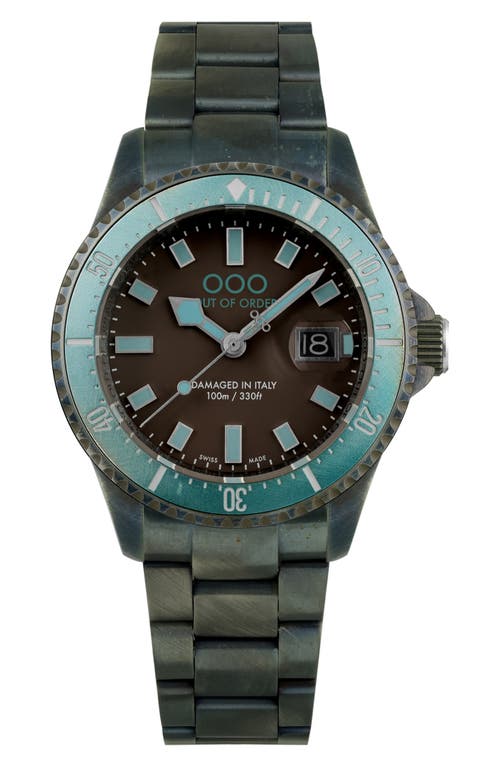 OUT OF ORDER Casanova Bracelet Watch, 44mm in Turquoise And Brown  product