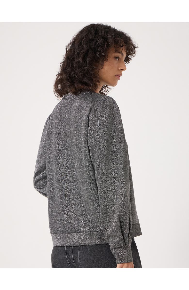 Hush Emily Sparkle Puff Sleeve Jersey Top, Alternate, color, Gunmetal Grey