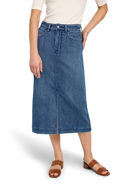 Stretch Terry Midi Skirt