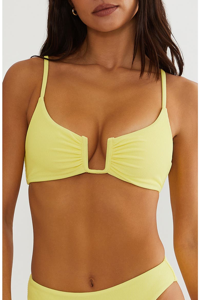 Sedona Ribbed Bikini Top, Main, color, BUTTER BLOSSOM
