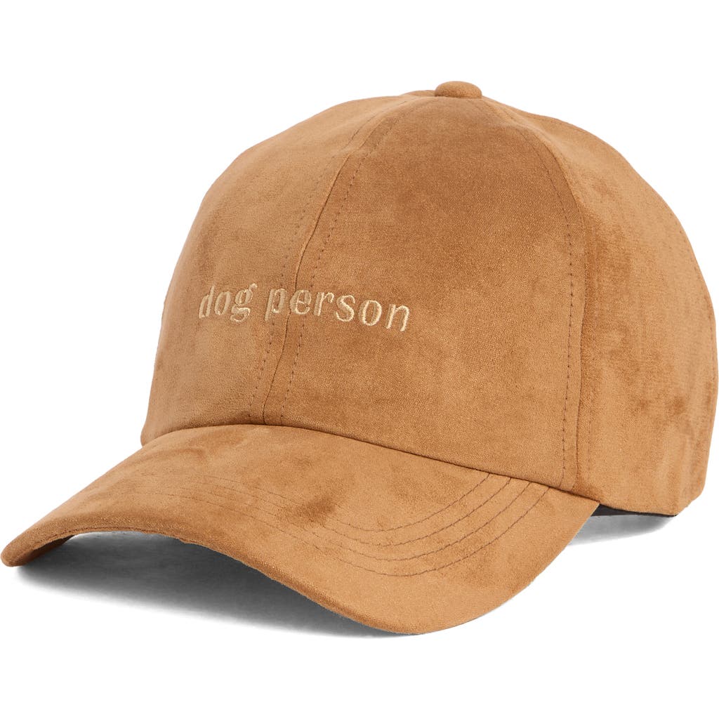 David & Young Dog Person Embroidered Baseball Cap In Brown