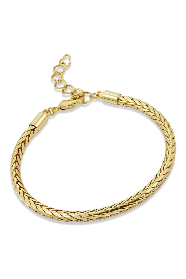 Cylindrical Wheat Chain Bracelet, Main, color, YELLOW