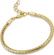 SAVVY CIE JEWELS Cylindrical Wheat Chain Bracelet
