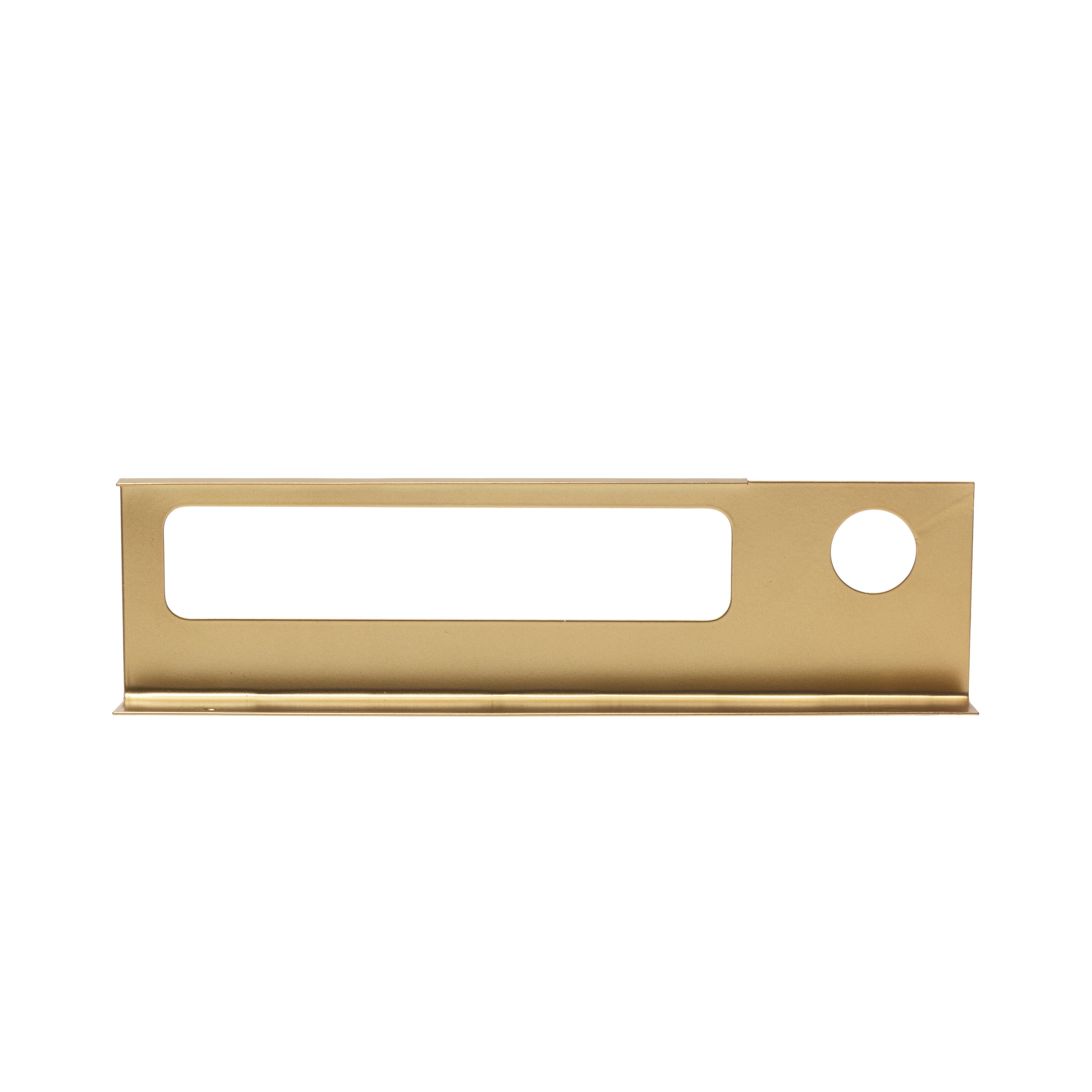 Storied Home Metal Wall Rack with Bottle Holder - Gold