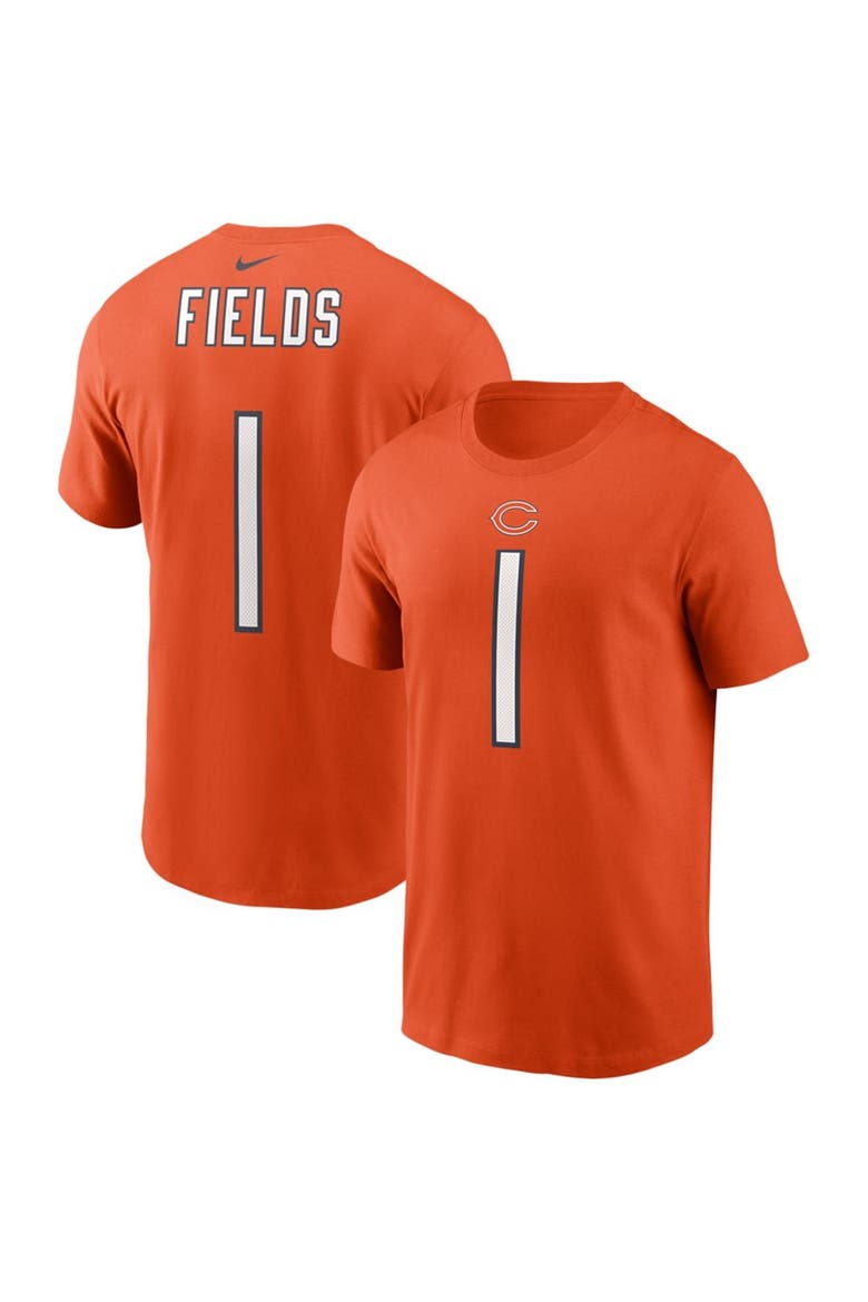 Men's Nike Justin Fields Orange Chicago Bears Player Name & Number T-Shirt, Main, color, Orange