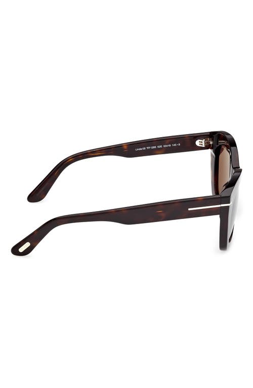 Tom Ford Linda 53mm Butterfly Sunglasses In Brown