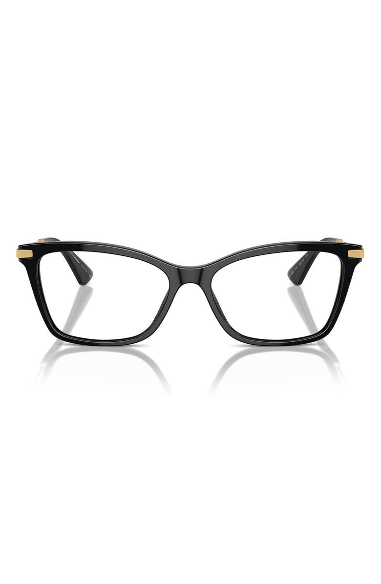 Dolce&Gabbana 56mm Rectangular Optical Glasses, Main, color, 