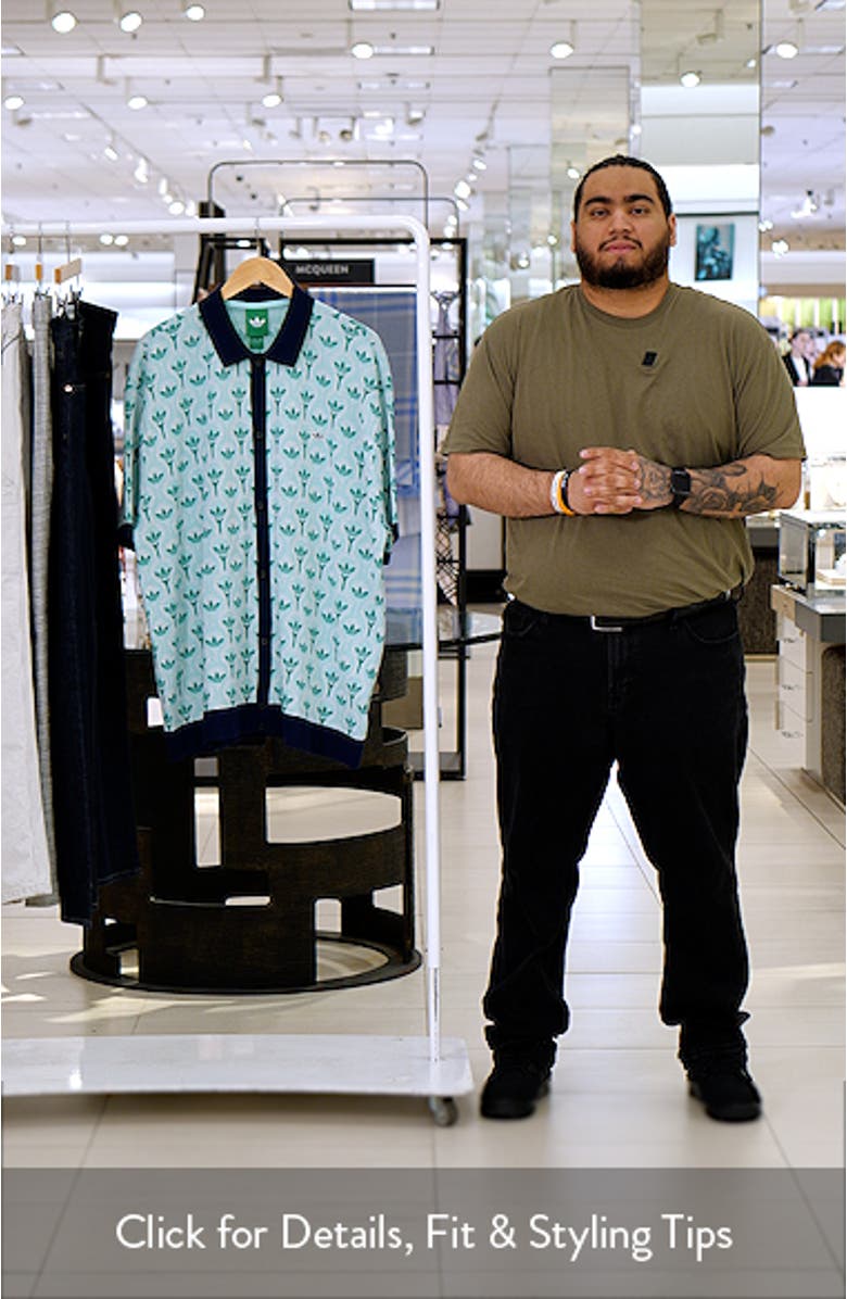 Originals Trefoil & Tee Jacquard Short Sleeve Piqué Button-Up Shirt, sales video thumbnail