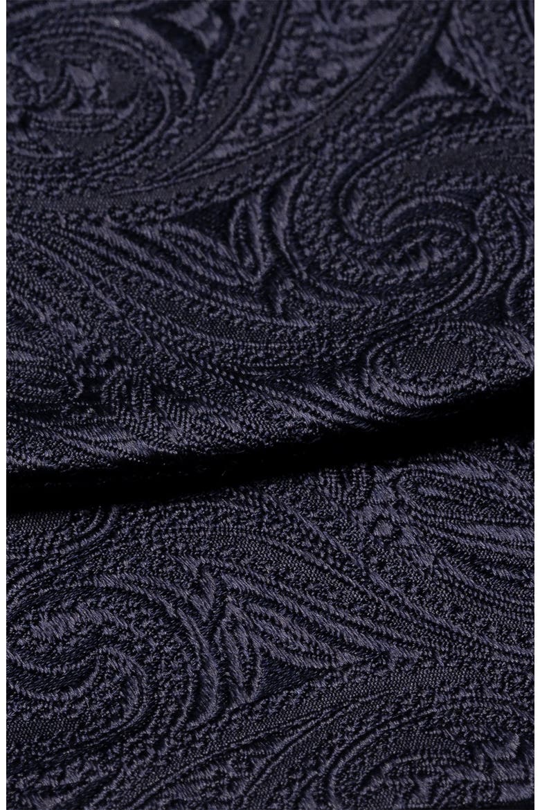 Paisley Jacquard Silk Bow Tie, Alternate, color, NAVY