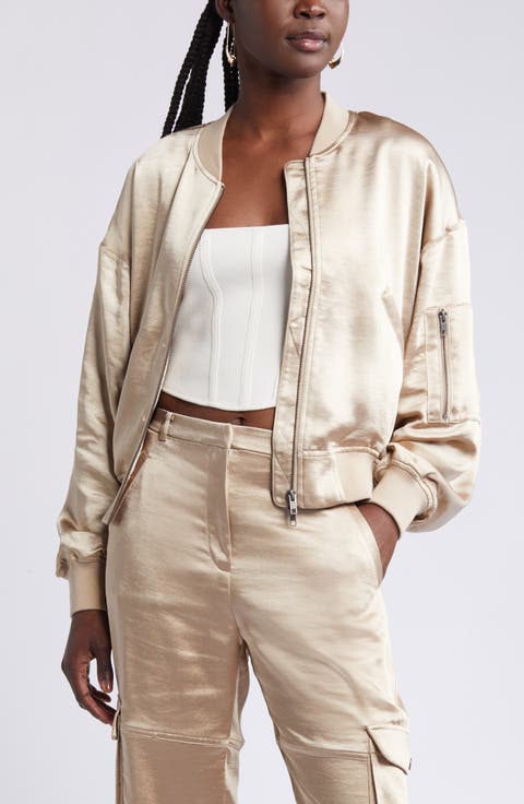 Satin Bomber Jacket