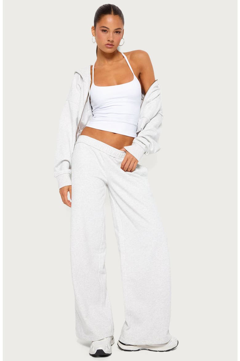 Byrdi Crop Zip-Up Hoodie, Alternate, color, GRAY-MELANGE