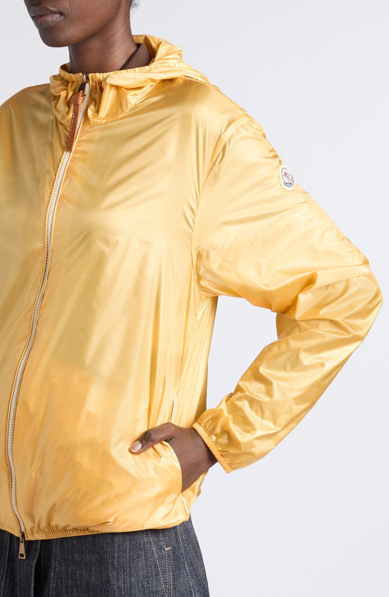 Moncler Fegeos Hooded Windbreaker Jacket, Alternate, color, Yellow