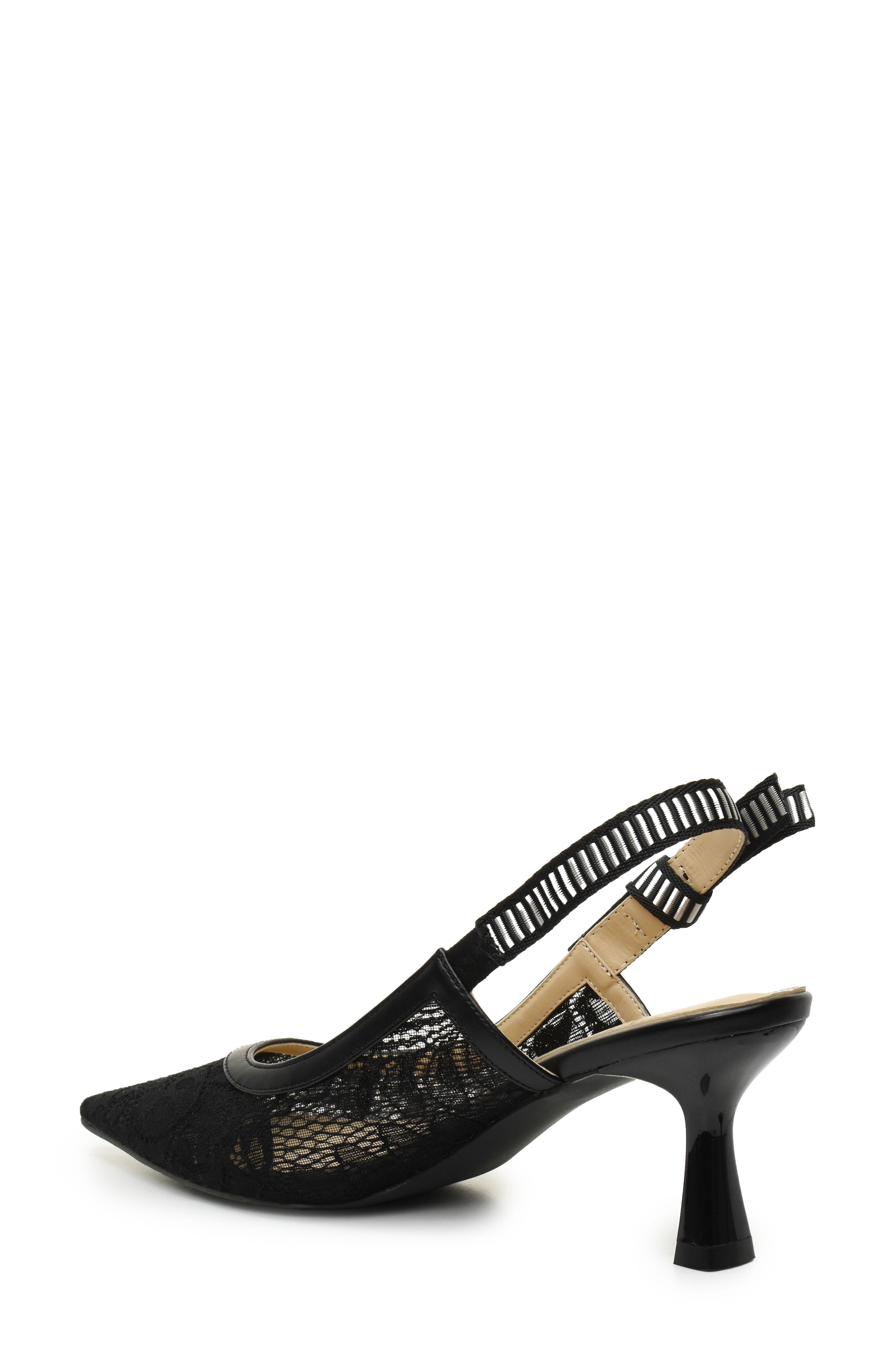 Nicole Miller Illusion Lace Slingback Pump, Alternate, color, 