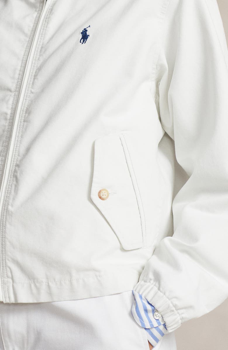 Polo Ralph Lauren Cotton Canvas Zip Jacket, Alternate, color, Deckwash White