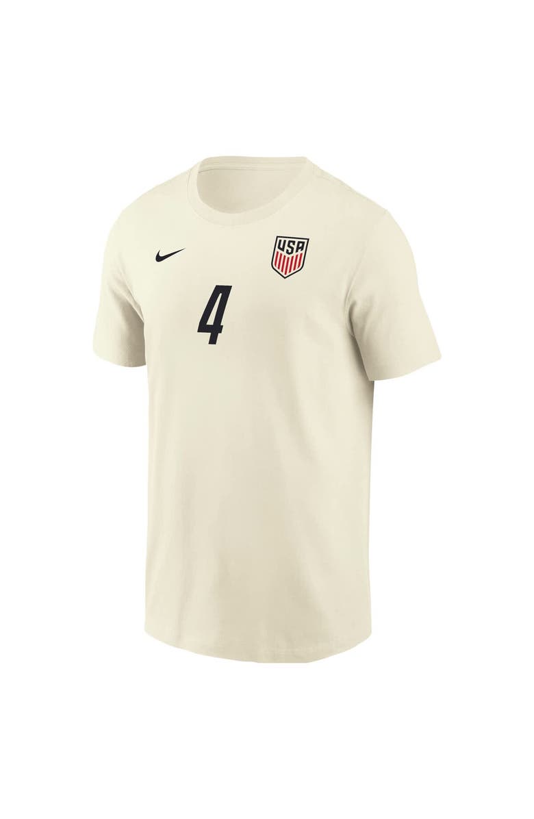 Nike Men's Nike Tyler Adams Cream USMNT Home Name & Number T-Shirt, Alternate, color, Cream