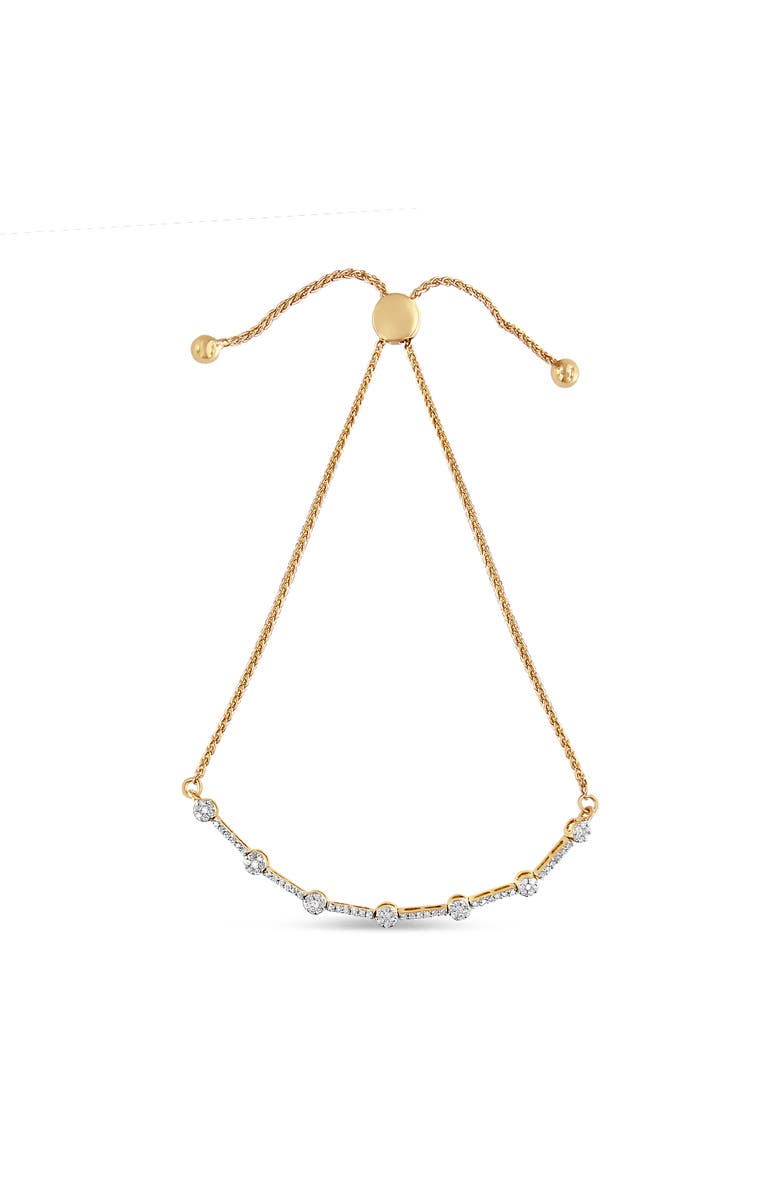 Haus of Brilliance 14K Gold Plated Sterling Silver 1/3 Cttw Diamond Slider Link Bolo Bracelet, Alternate, color, Yellow Gold Over Silver