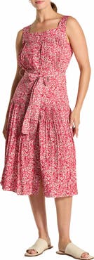 WISHLIST Floral Pleated Midi Sundress