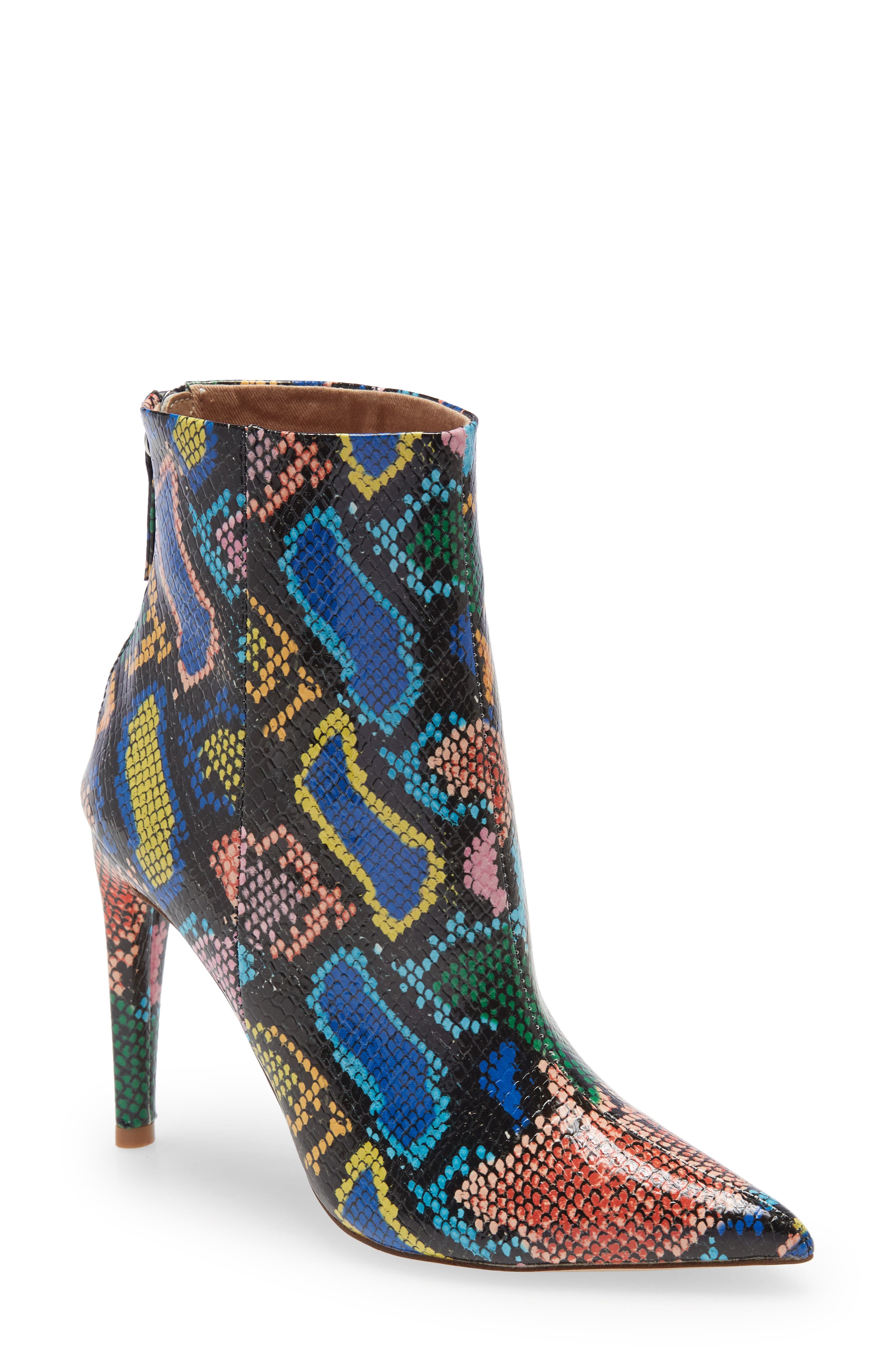 Halena Pointed Toe Bootie, Main, color, BRIGHT MULTI