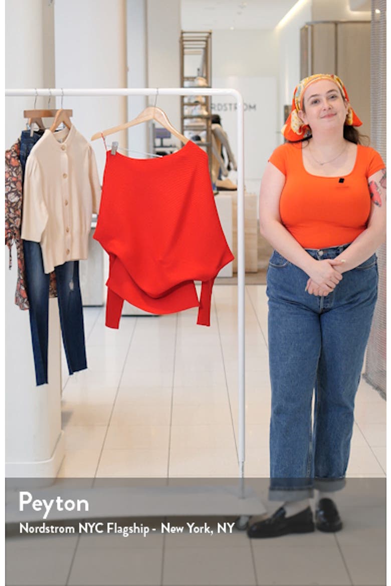 Lorna Ottoman Rib Off the Shoulder Top video