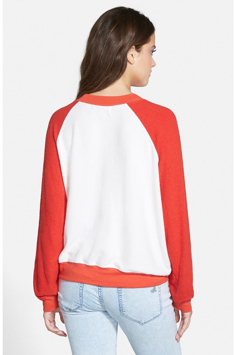 'USA' Graphic Sweatshirt, Alternate, color, HOT LIPSTICK