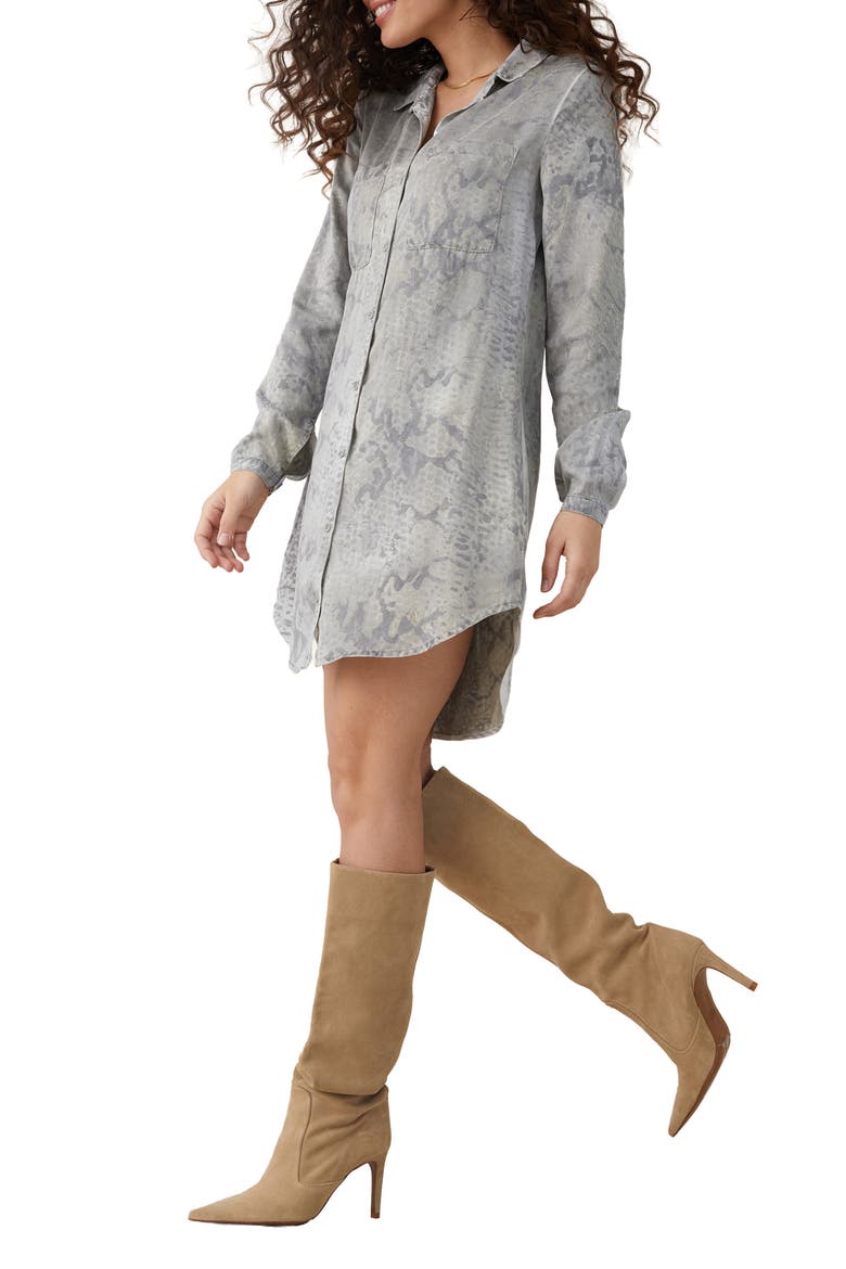 Hipster Shirtdress, Alternate, color, HAND PAINTED SNAKE PRINT