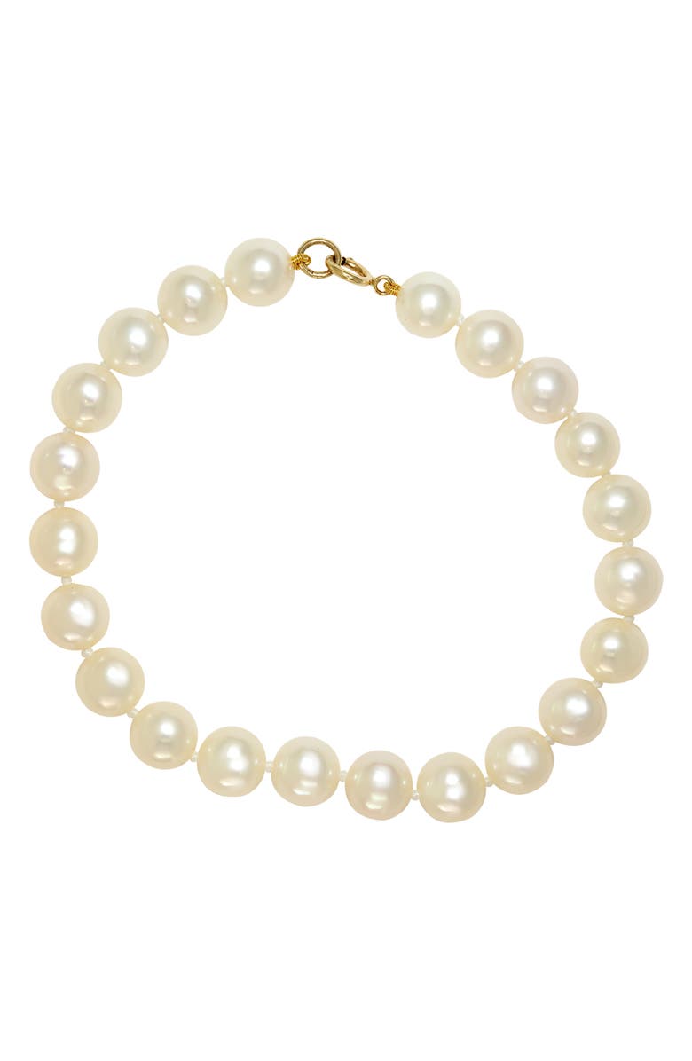 EFFY 14K Yellow Gold Cultured Freshwater Pearl Bracelet, Main, color, White