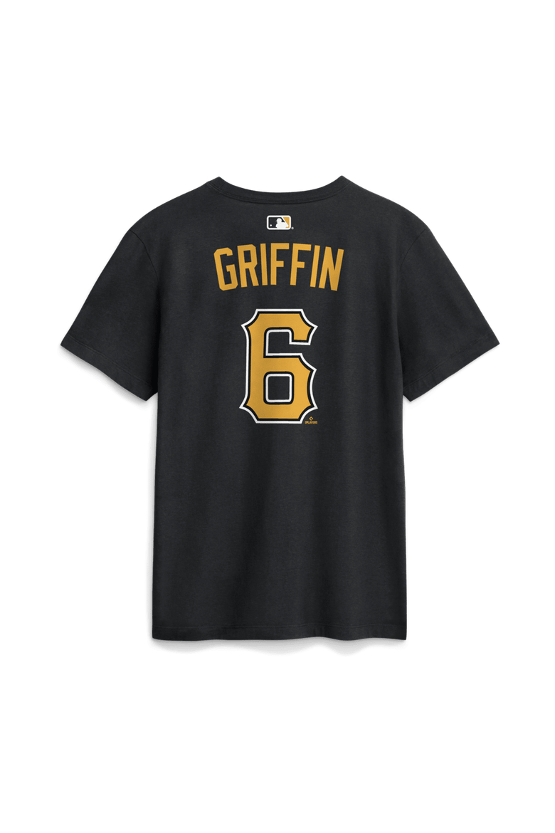 Men's Nike Konnor Griffin Black Pittsburgh Pirates Name & Number T-Shirt, Alternate, color, Black