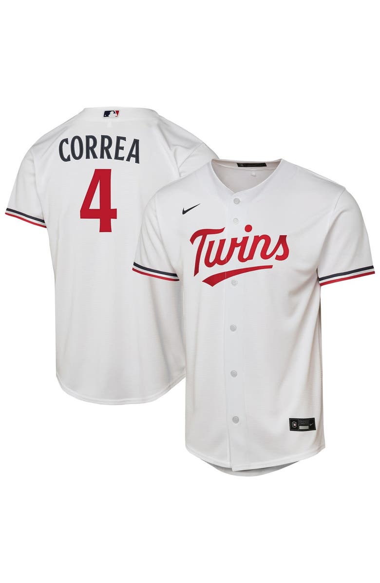 Nike Youth Nike Carlos Correa White Minnesota Twins Home Replica Player Jersey, Main, color, 