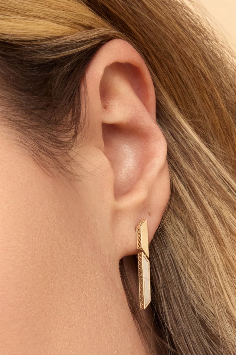 14K Gold Aurora Drop Earrings, Alternate, color, Yellow Gold