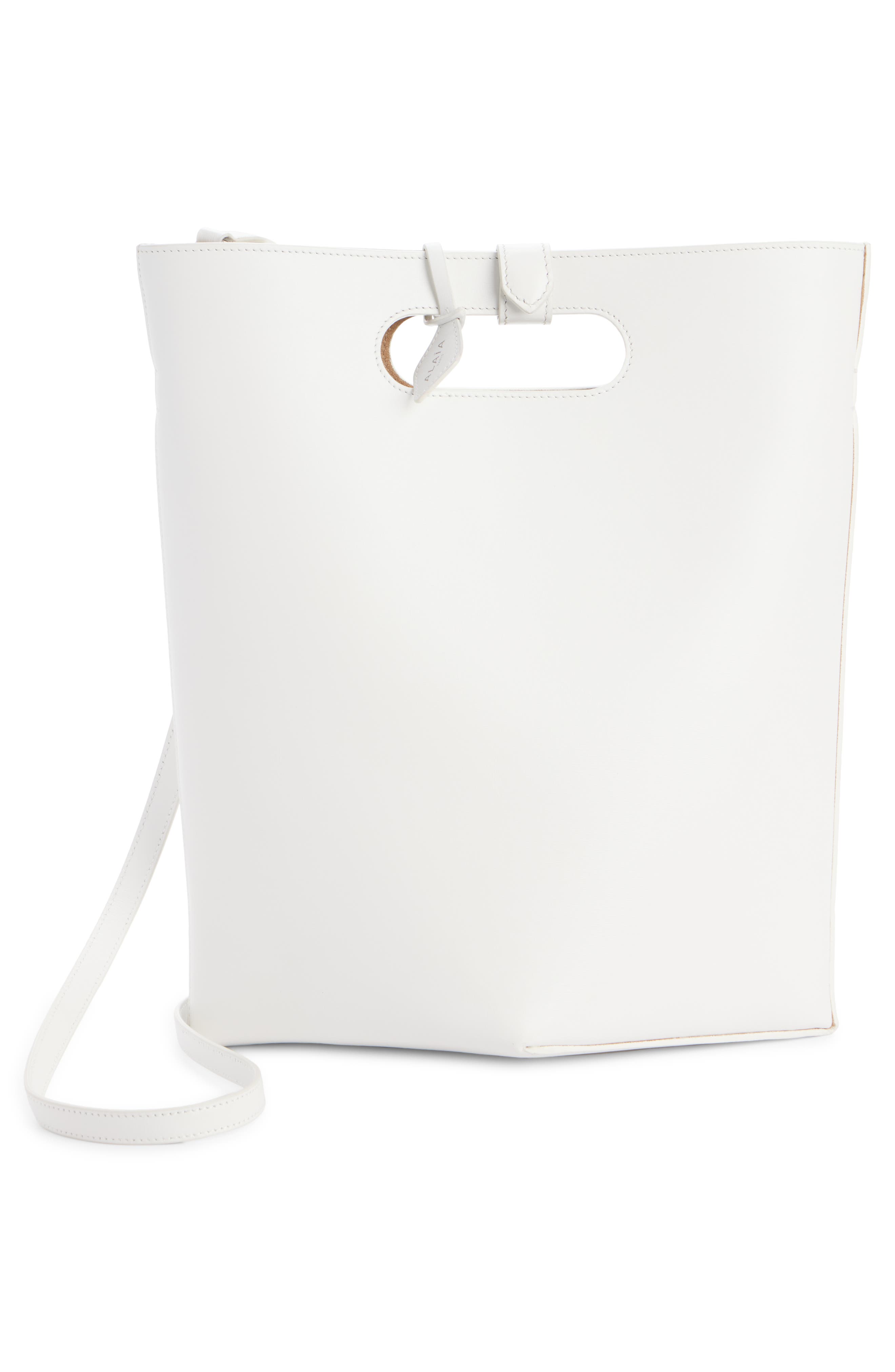 Alaïa Folded Calfskin Leather Tote, Alternate, color, 