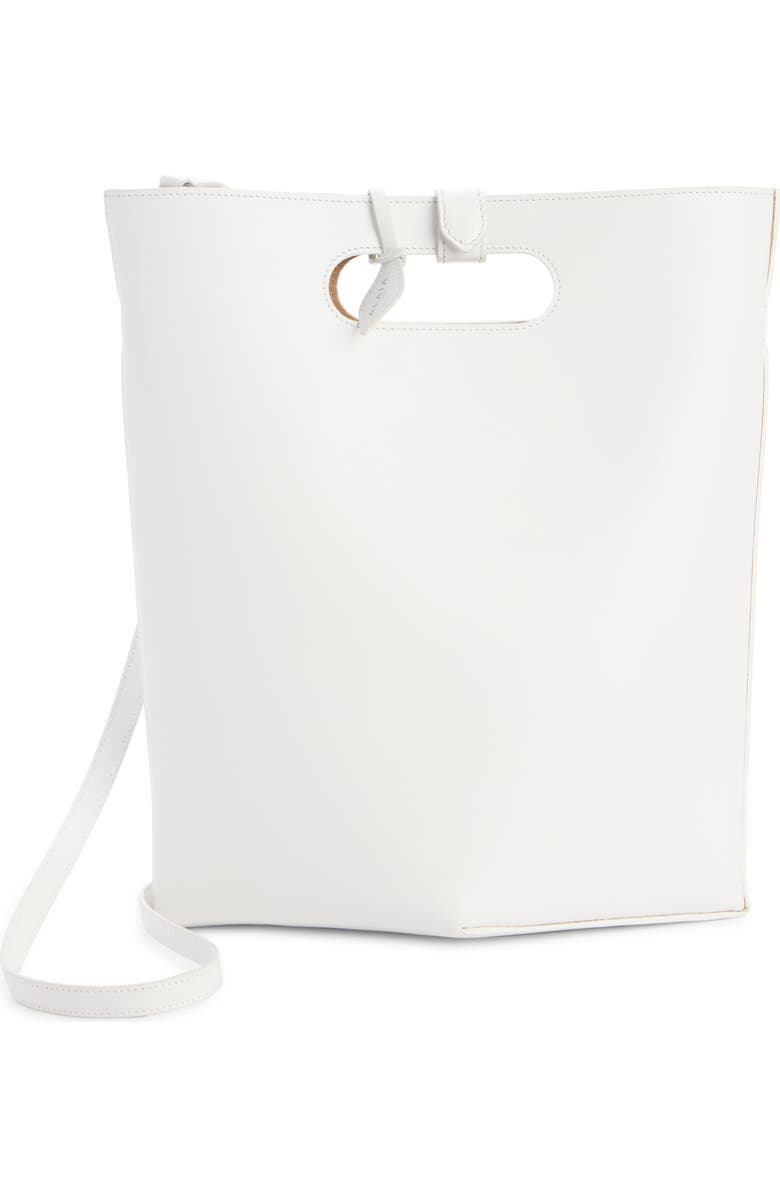 Alaïa Folded Calfskin Leather Tote, Alternate, color,