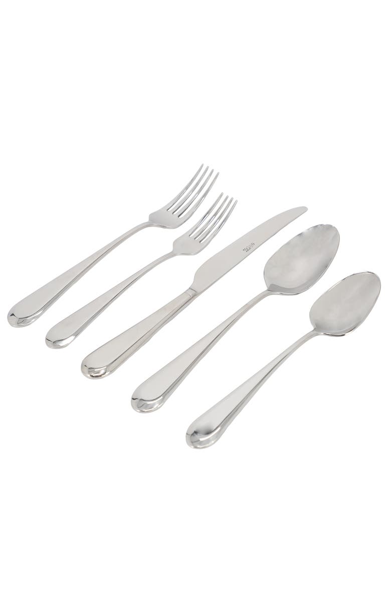 Gibson Elite Claudine 20 Piece Stainless Steel Flatware Set, Main, color, Metallic Silver