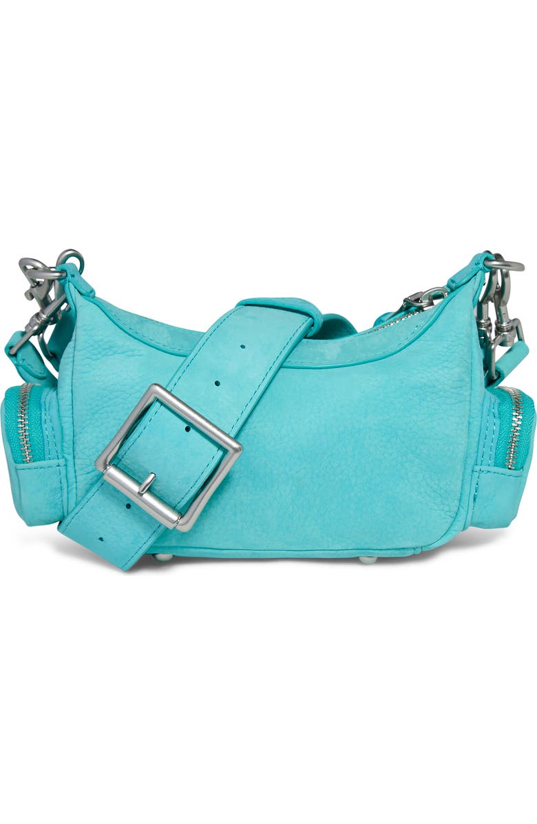 AIMEE Away We Go Mini Convertible Crossbody Bag, Alternate, color, Ocean Blue Nubuck