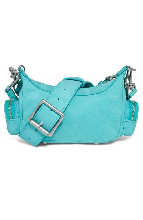 Aimee Kestenberg Away We Go Mini Convertible Crossbody Bag In Ocean Blue Nubuck