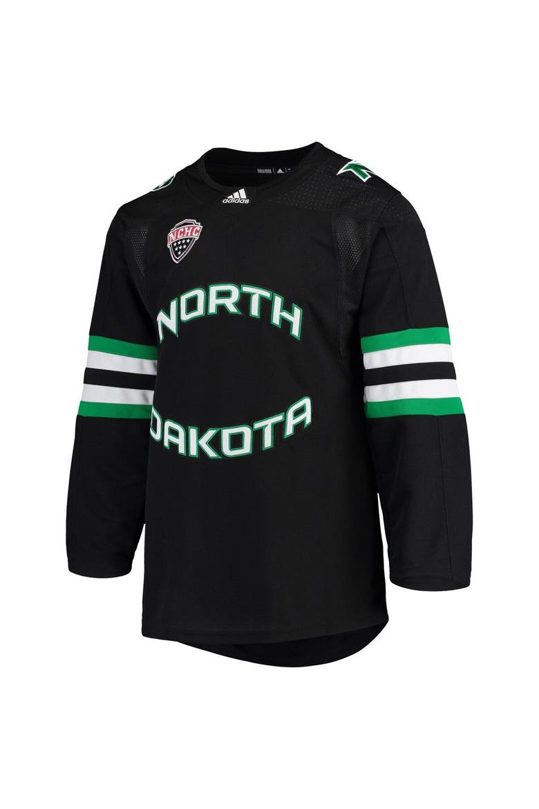Men's adidas Black North Dakota Alternate Hockey Jersey, Alternate, color, Black