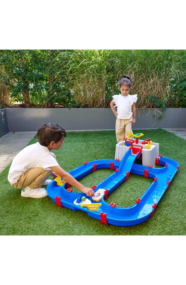 AquaPlay Harbor Waterway Playset, 3 Toy Boats & 2 Animal Figures, Kids 3+, Alternate, color, Multicolored