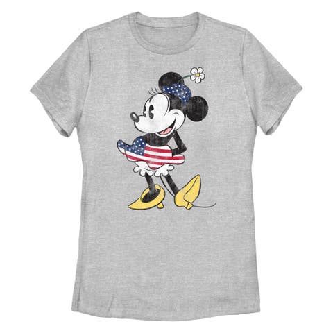 Women's Minnie Mouse Patriotic Fourth of July Outfit  Graphic T-Shirt