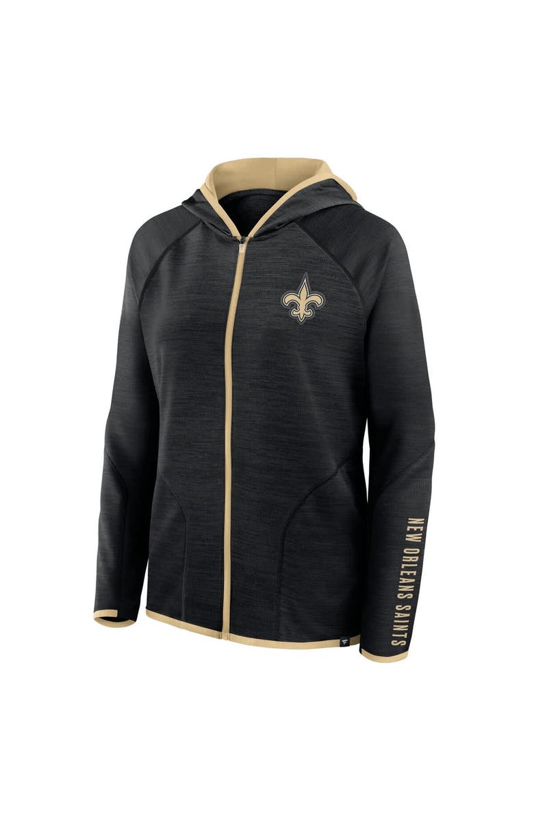FANATICS Women's Fanatics Black New Orleans Saints Redzone End Around Pass Raglan Full-Zip Hoodie, Alternate, color, Black