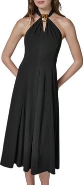 Donna Karan New York Keyhole Hardware Halter Dress
