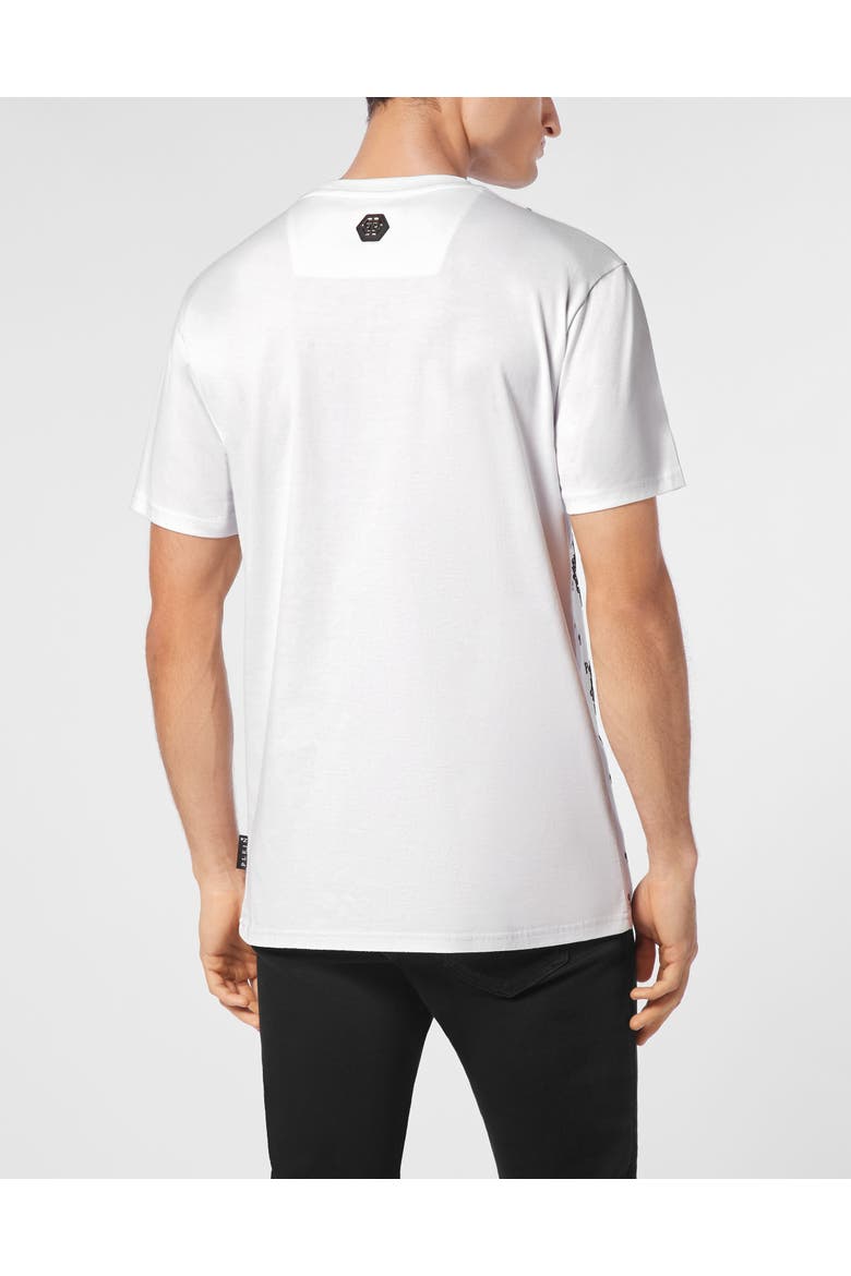 T-Shirt Round Neck Skull&Bones Men, Alternate, color, white