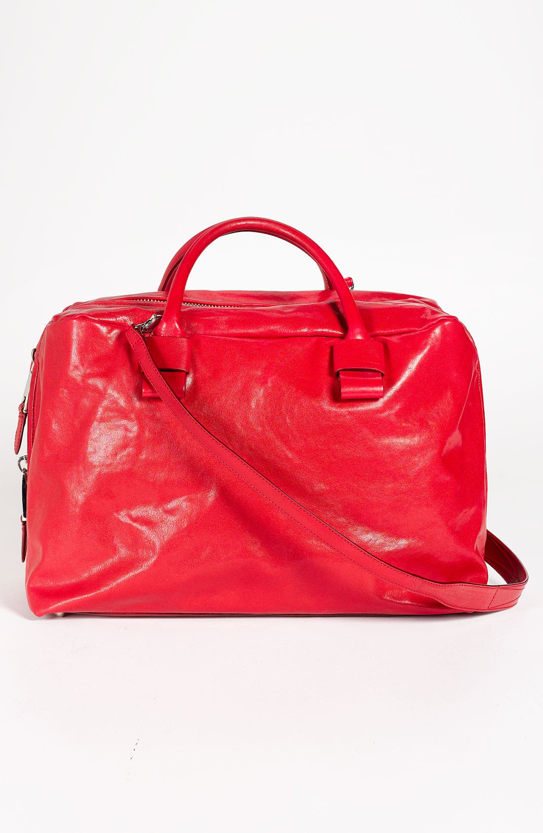 'Antonia'  Leather Satchel, Alternate, color, RED