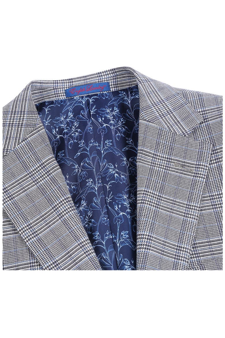 Trim Fit Plaid Two-Piece Suit, Alternate, color, LTGRAY