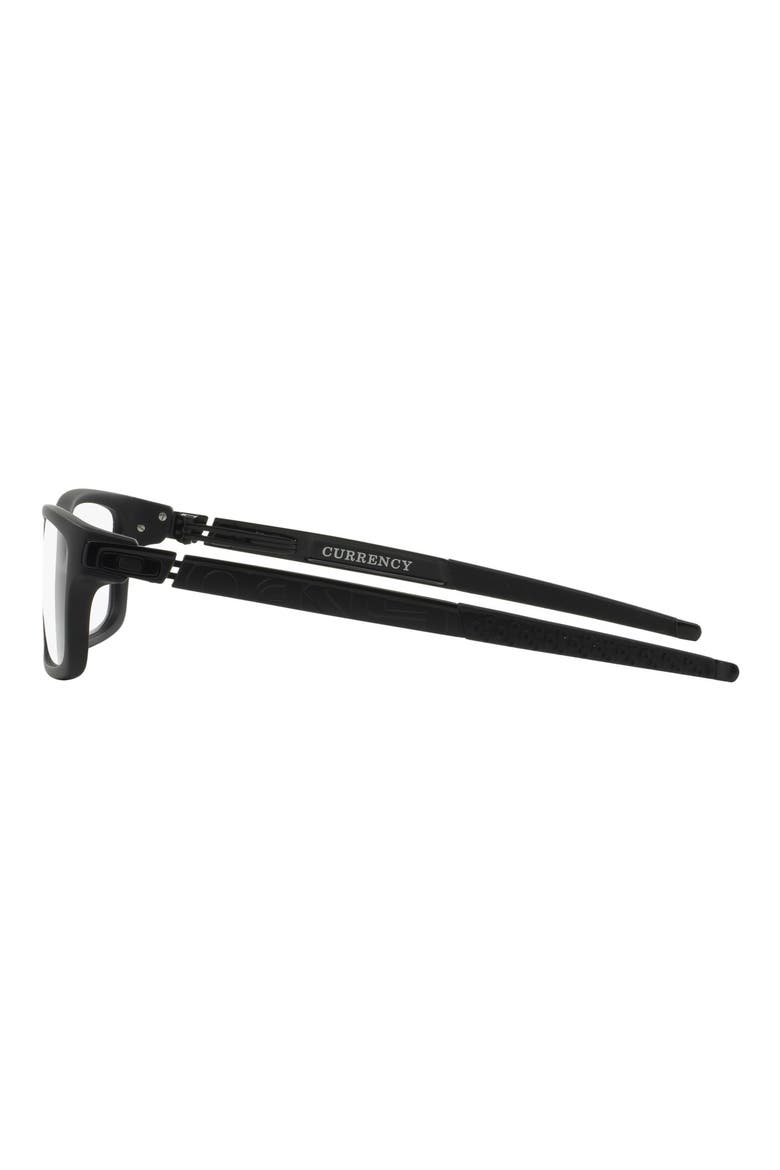 Currency 54mm Square Optical Glasses, Alternate, color, SATIN BLACK