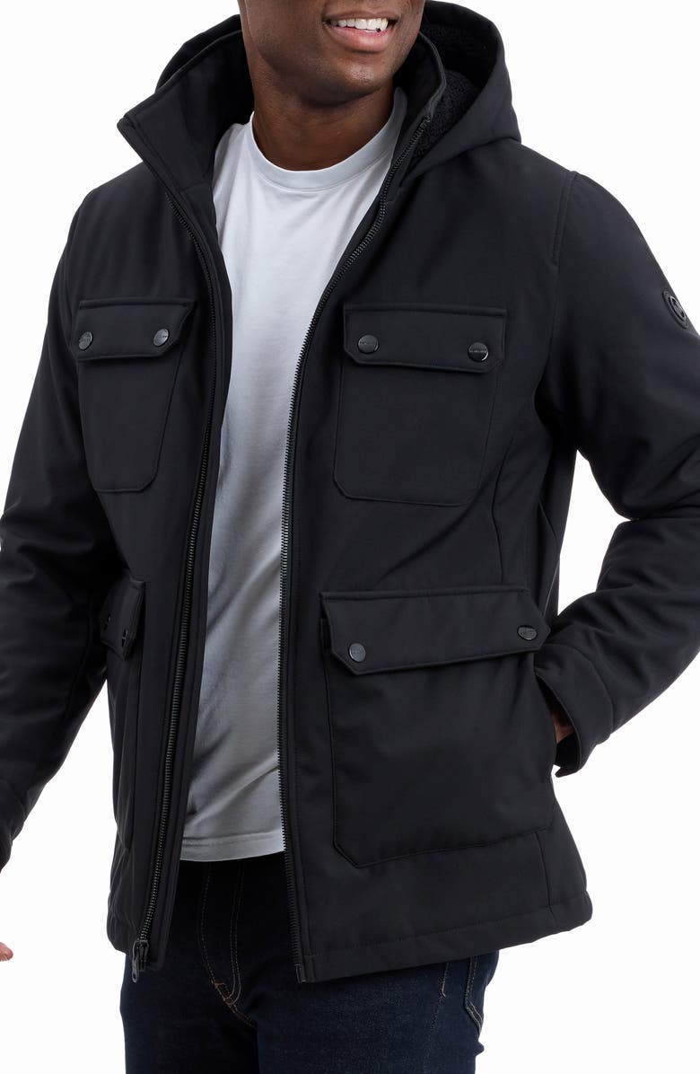 Michael Kors Moblown Hooded Coat, Alternate, color, 