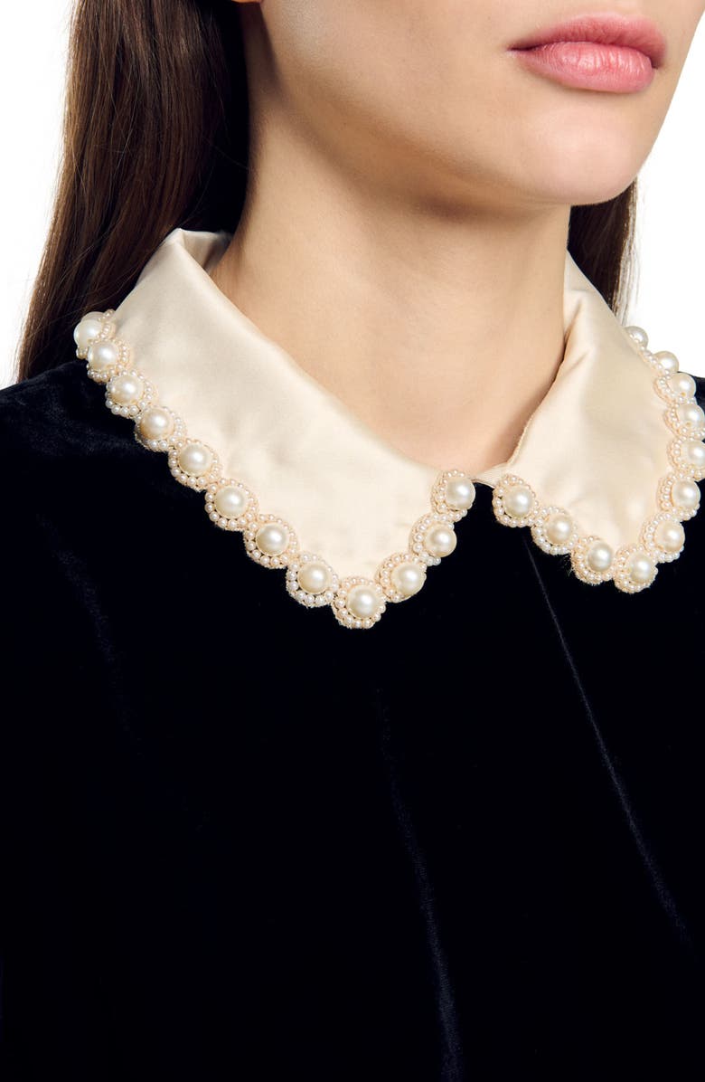 SANDRO Velvet dress, Alternate, color,