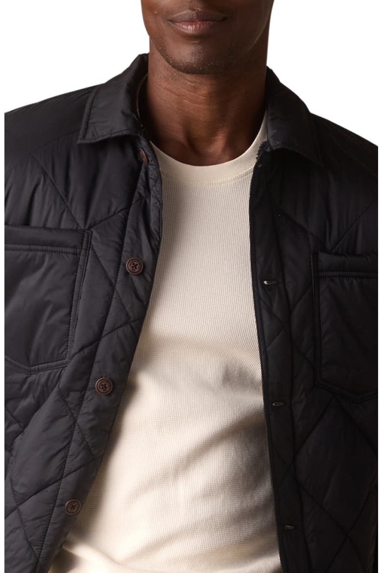 Quilted Jacket with High Pile Fleece Lining, Alternate, color, BLACK