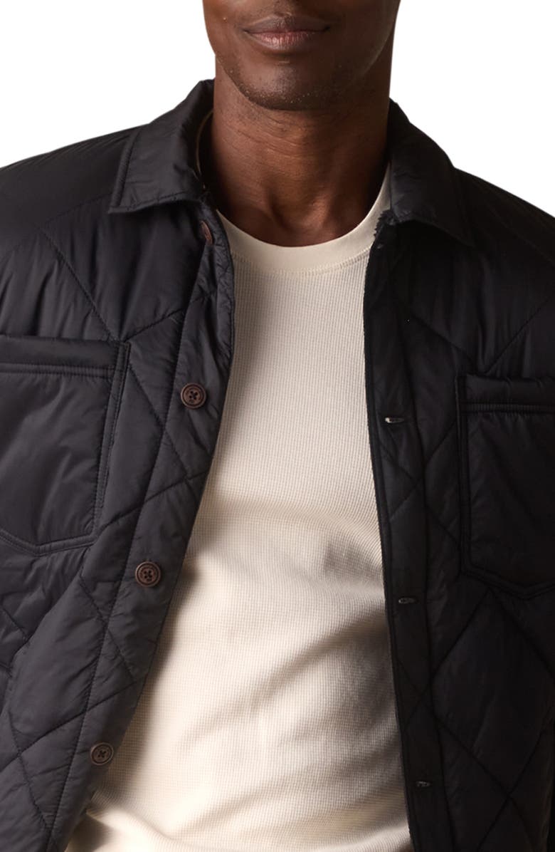 The Normal Brand Quilted Jacket with High Pile Fleece Lining, Alternate, color, Black