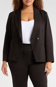 Universal Standard Bianca Stretch Ponte Double Breasted Blazer