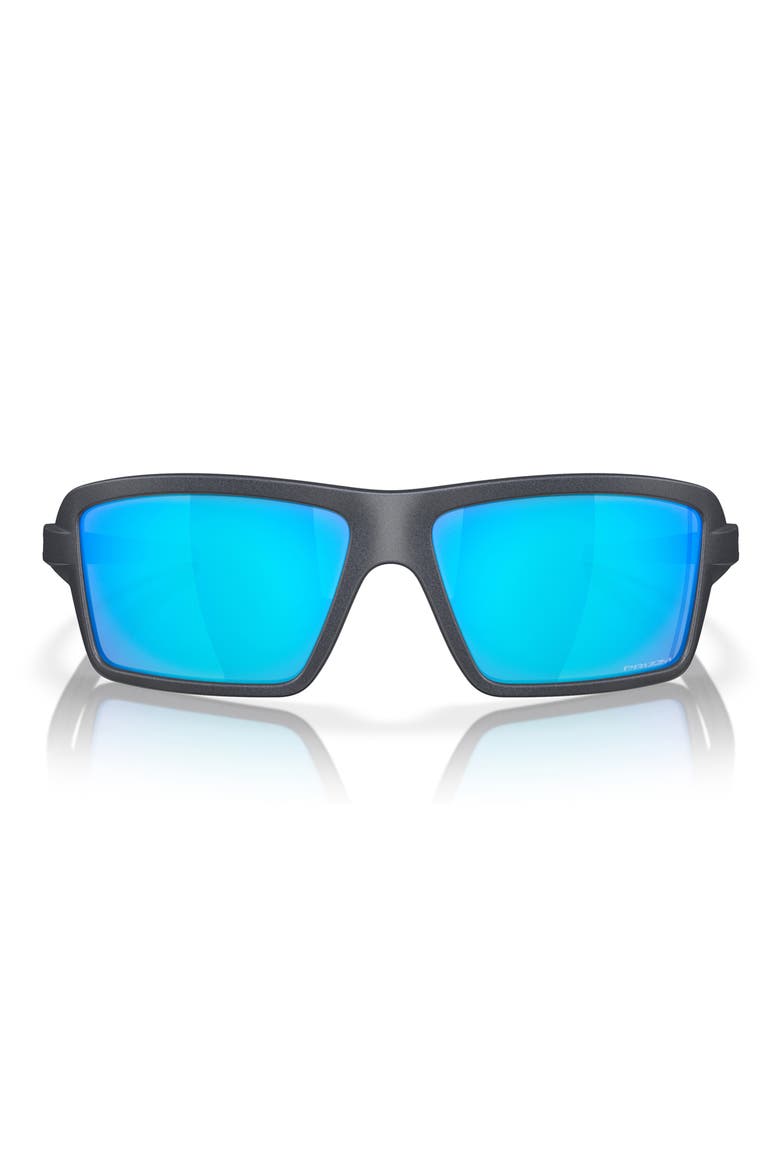 Cables 63mm Prizm™ Oversize Rectangular Sunglasses, Main, color, SAPPHIRE