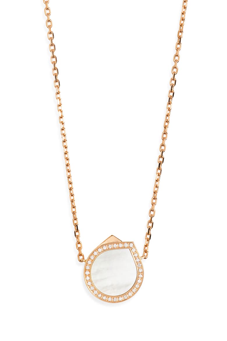 Antifer Diamond Pavé & Mother Of Pearl Pendant Necklace, Main, color, MOTHER OF PEARL